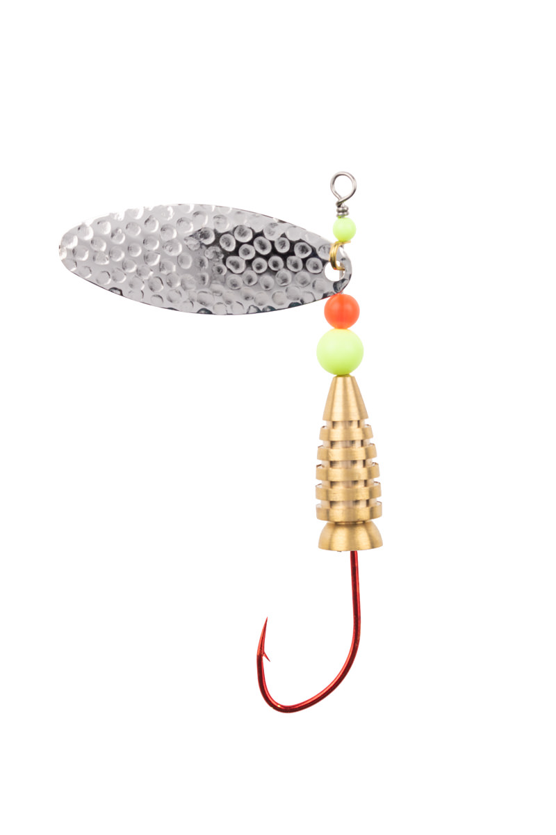 ProfiBlinker Prollex Weitwurf Spinner mit Einzelhaken Oval / Silber-Gehämmert /Größe 0 